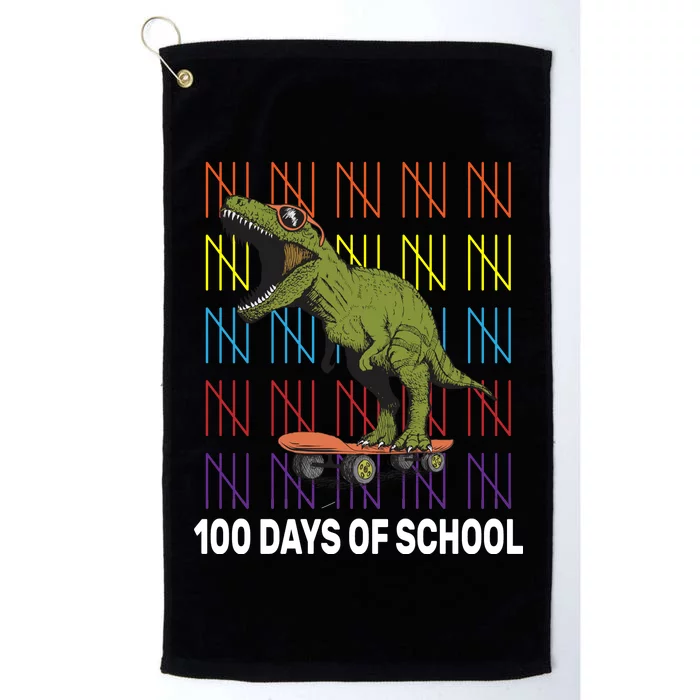 100 Days of School Cool Dinosaur Platinum Collection Golf Towel