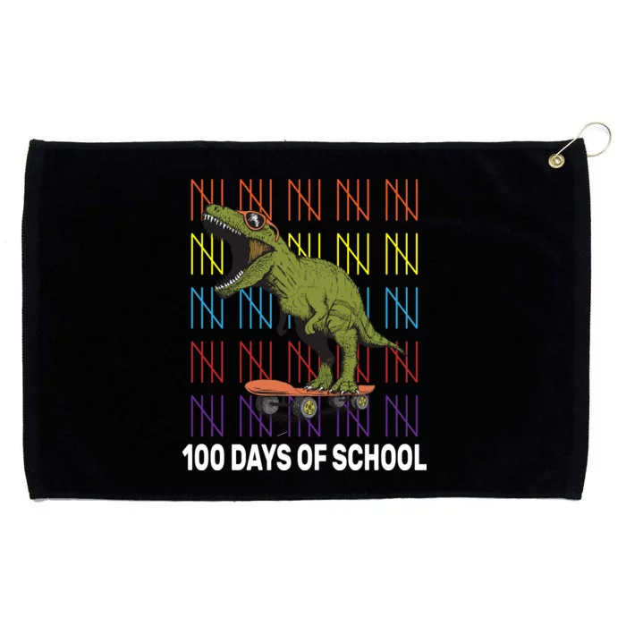 100 Days of School Cool Dinosaur Grommeted Golf Towel