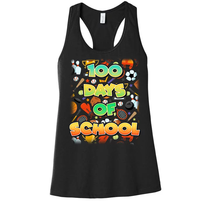 100 Days Of School Sports Women's Racerback Tank