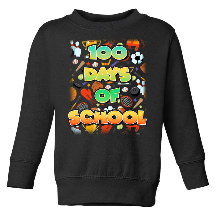 100 Days Of School Sports Toddler Sweatshirt