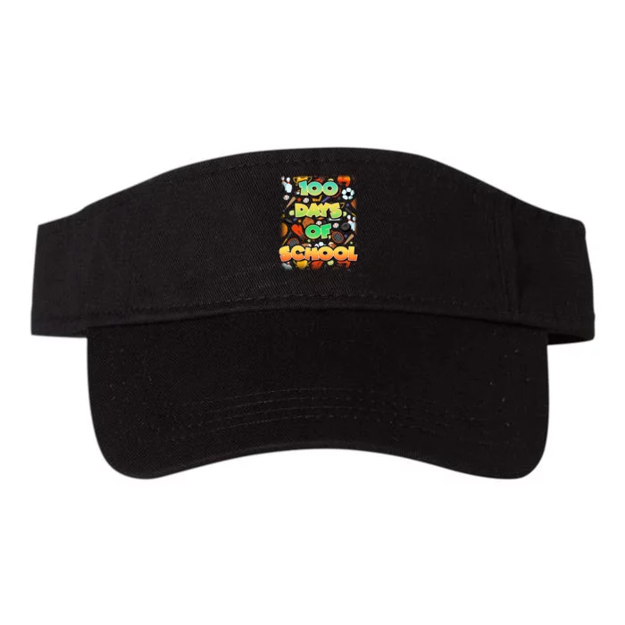 100 Days Of School Sports Valucap Bio-Washed Visor