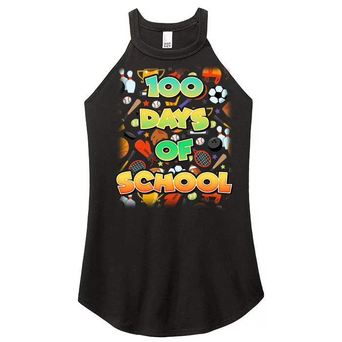 100 Days Of School Sports Women’s Perfect Tri Rocker Tank