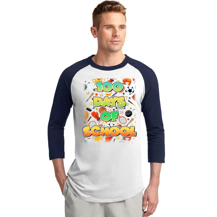 100 Days Of School Sports Baseball Sleeve Shirt