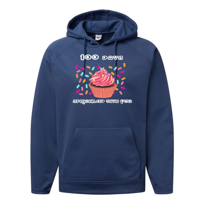 100 Days Of School Sprinkled With Fun Performance Fleece Hoodie