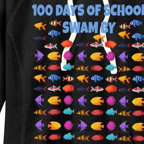 100 Days Of School Swam By Fish Women's Fleece Hoodie