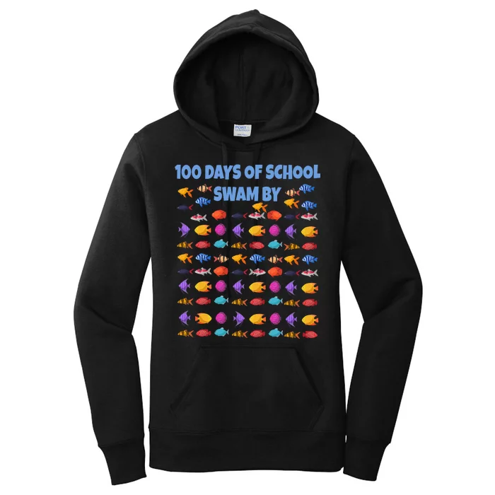 100 Days Of School Swam By Fish Women's Pullover Hoodie