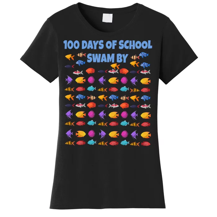 100 Days Of School Swam By Fish Women's T-Shirt