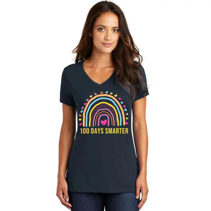 100 Days Smarter Women's V-Neck T-Shirt