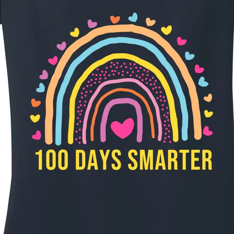 100 Days Smarter Women's V-Neck T-Shirt