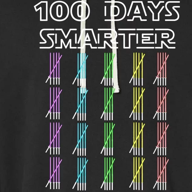 100 Days Smarter 100th Day Of School Garment-Dyed Fleece Hoodie