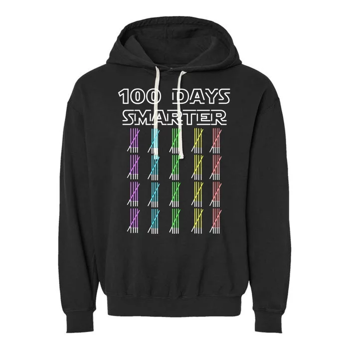 100 Days Smarter 100th Day Of School Garment-Dyed Fleece Hoodie