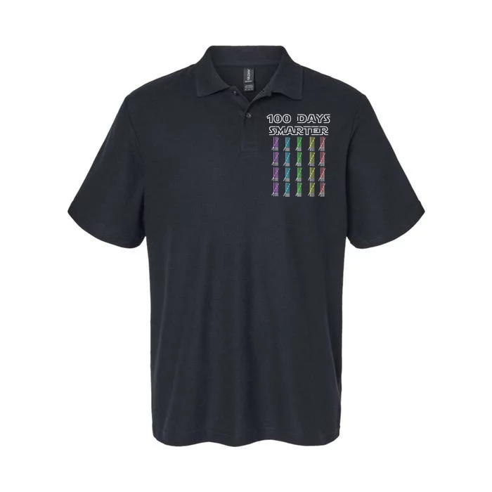 100 Days Smarter 100th Day Of School Softstyle Adult Sport Polo