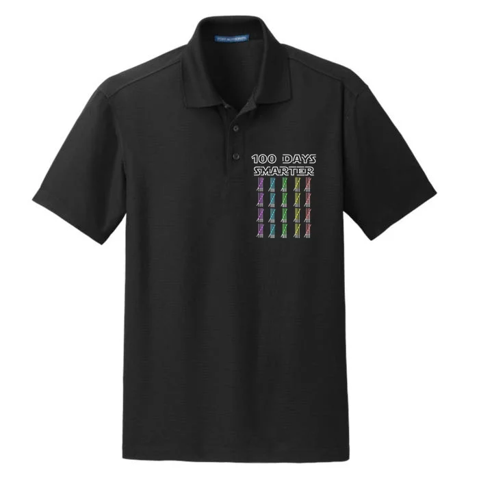 100 Days Smarter 100th Day Of School Dry Zone Grid Performance Polo