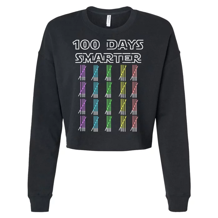 100 Days Smarter 100th Day Of School Cropped Pullover Crew