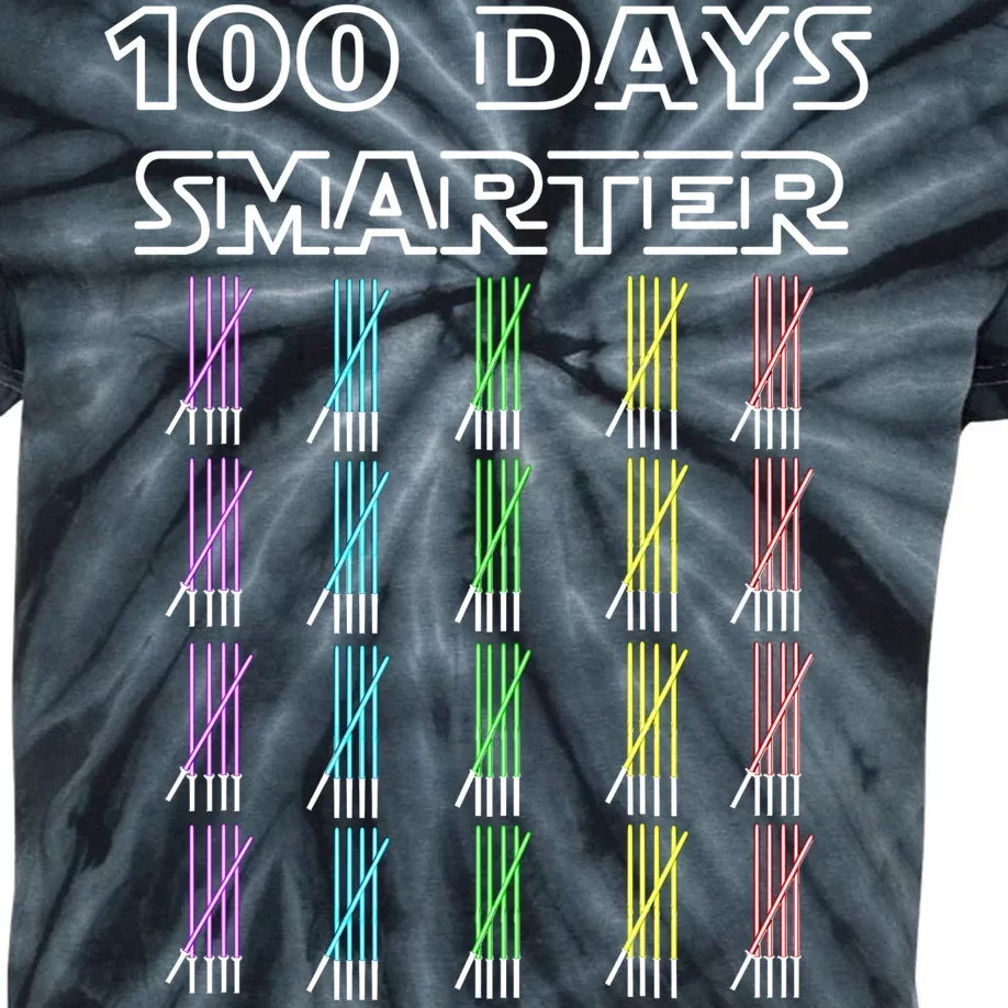 100 Days Smarter 100th Day Of School Kids Tie-Dye T-Shirt