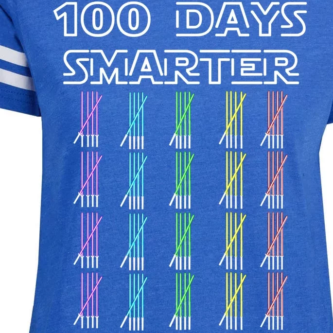 100 Days Smarter 100th Day Of School Enza Ladies Jersey Football T-Shirt