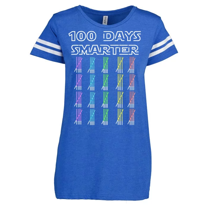 100 Days Smarter 100th Day Of School Enza Ladies Jersey Football T-Shirt