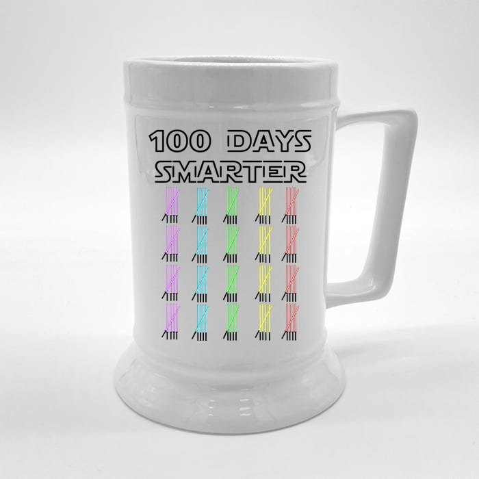 100 Days Smarter 100th Day Of School Front & Back Beer Stein