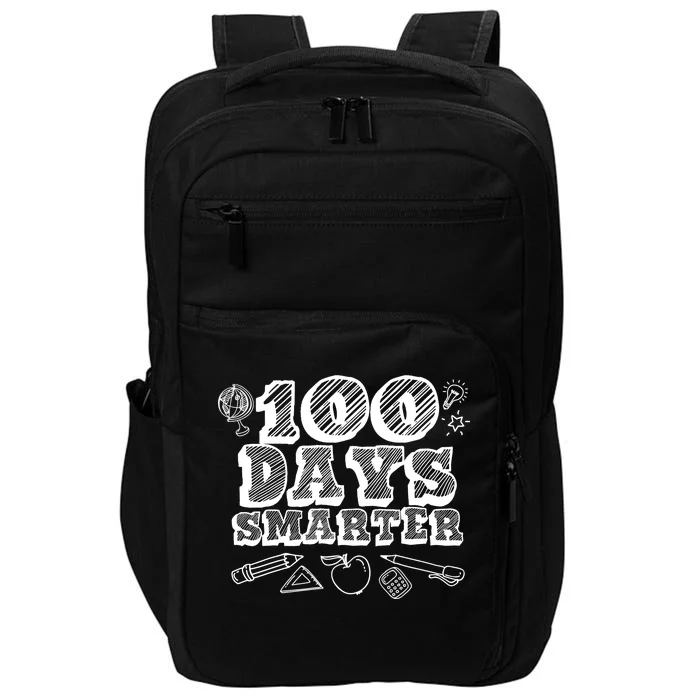 100 Days Smarter Funny 100 Days Of School Impact Tech Backpack