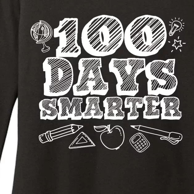 100 Days Smarter Funny 100 Days Of School Womens CVC Long Sleeve Shirt