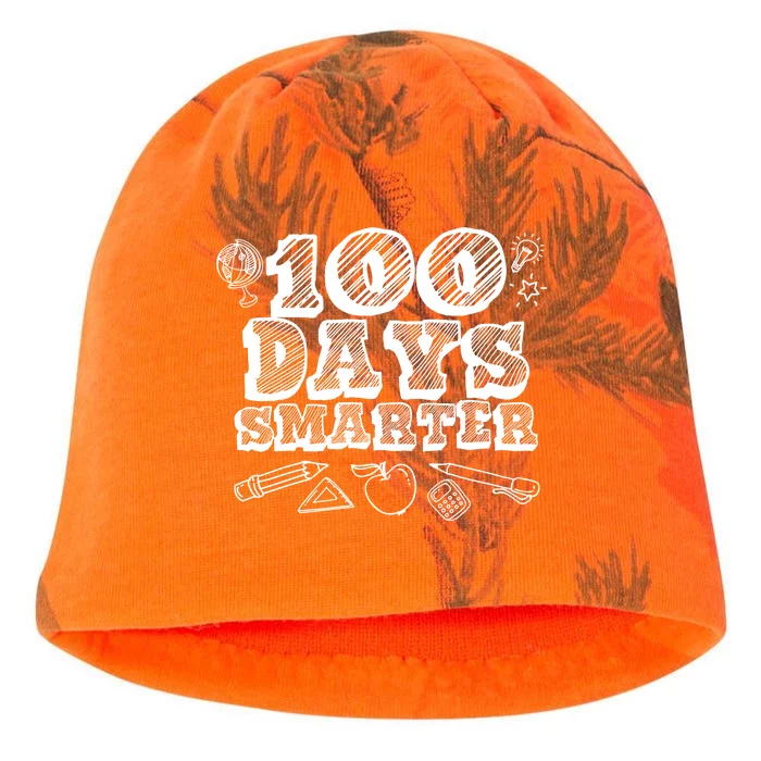 100 Days Smarter Funny 100 Days Of School Kati - Camo Knit Beanie