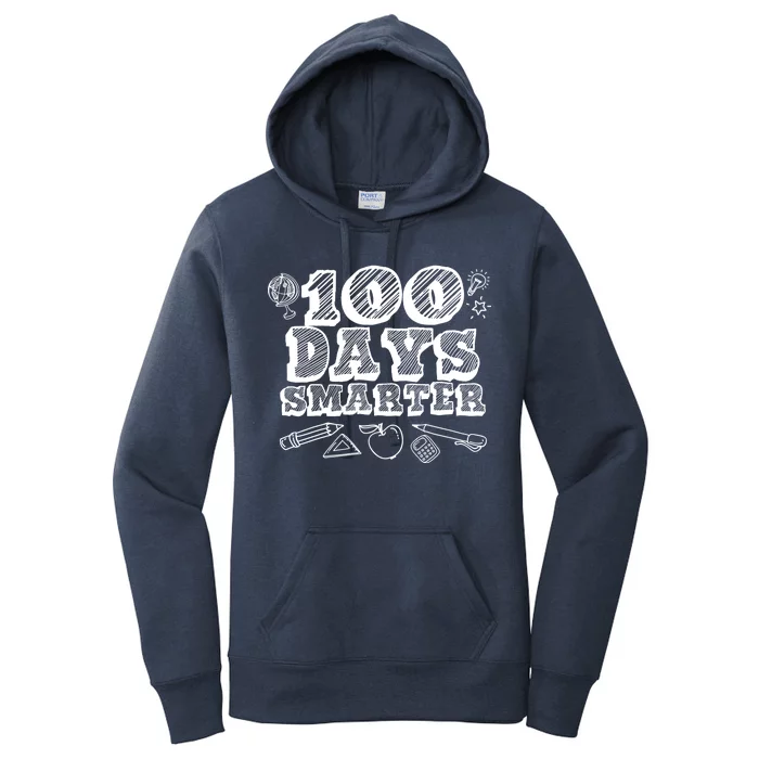 100 Days Smarter Funny 100 Days Of School Women's Pullover Hoodie