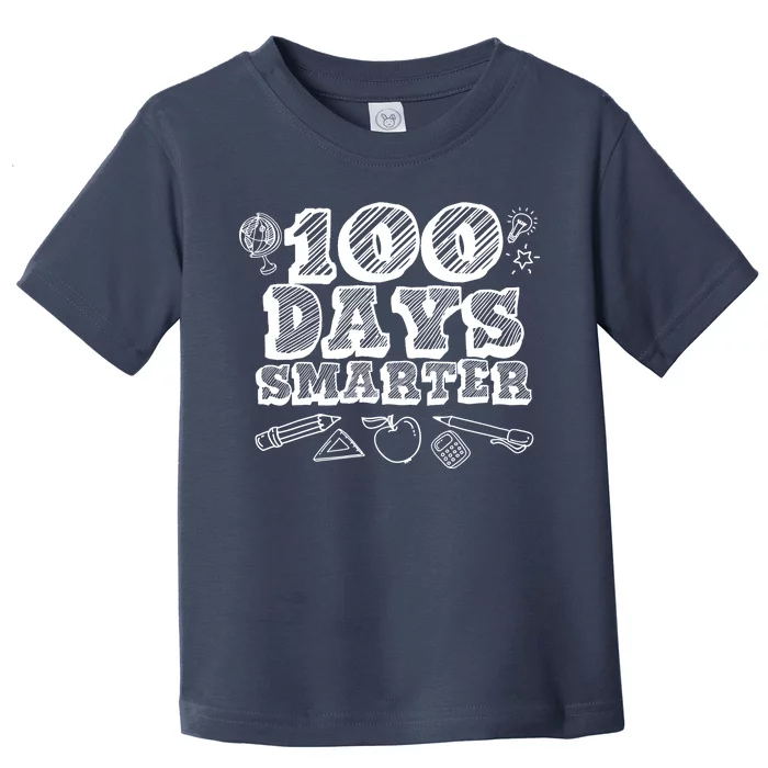 100 Days Smarter Funny 100 Days Of School Toddler T-Shirt