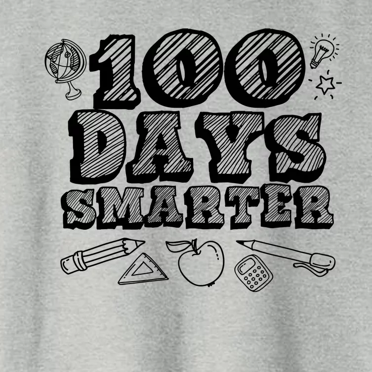 100 Days Smarter Funny 100 Days Of School Women's Crop Top Tee