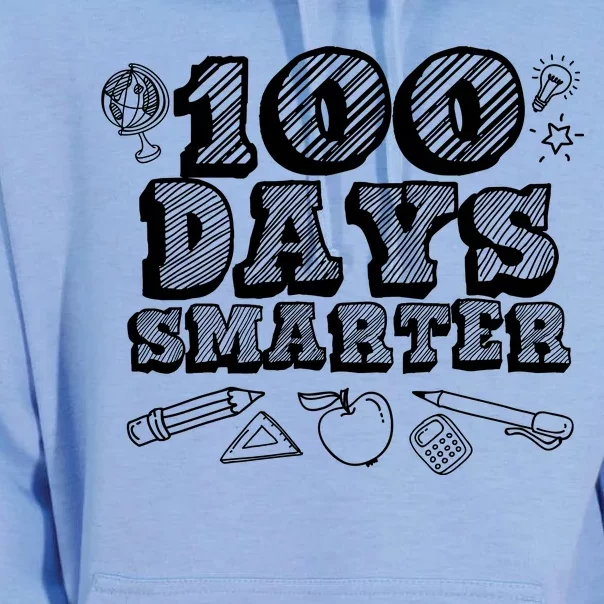 100 Days Smarter Funny 100 Days Of School Unisex Surf Hoodie