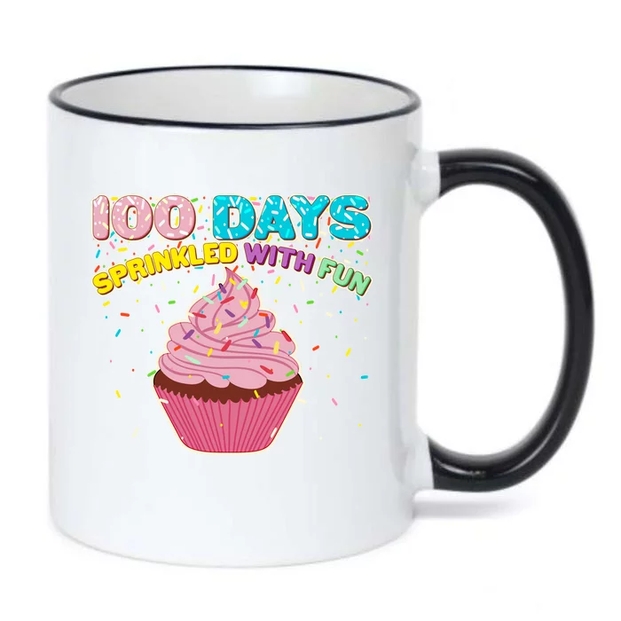 100 Days Sprinkled With Fun Cupcake Black Color Changing Mug