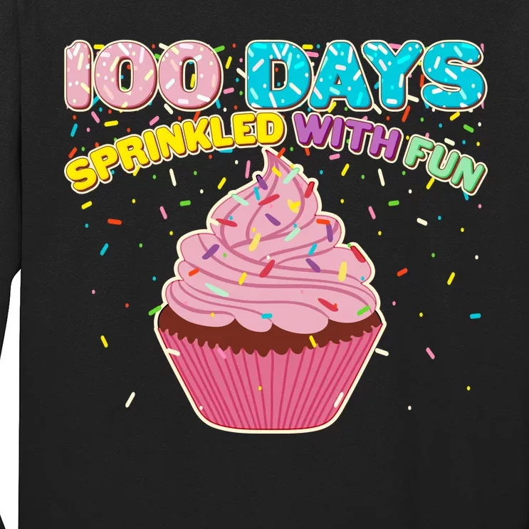 100 Days Sprinkled With Fun Cupcake Long Sleeve Shirt