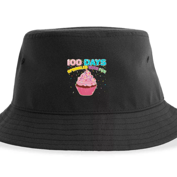 100 Days Sprinkled With Fun Cupcake Sustainable Bucket Hat