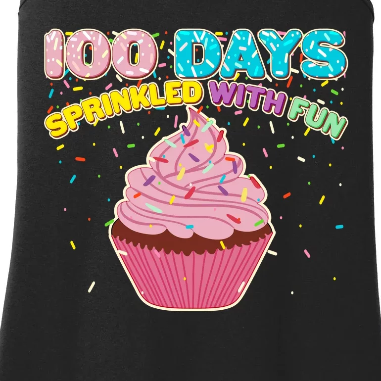 100 Days Sprinkled With Fun Cupcake Ladies Essential Tank