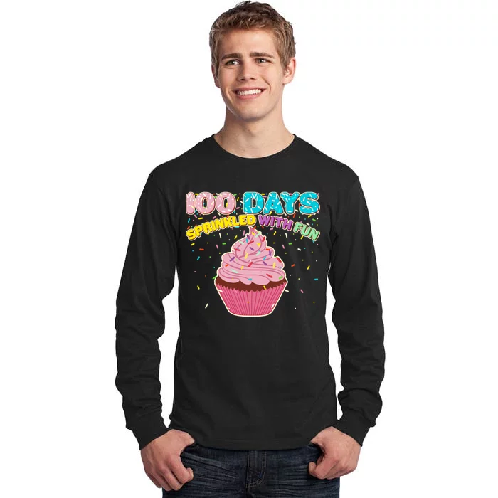 100 Days Sprinkled With Fun Cupcake Tall Long Sleeve T-Shirt