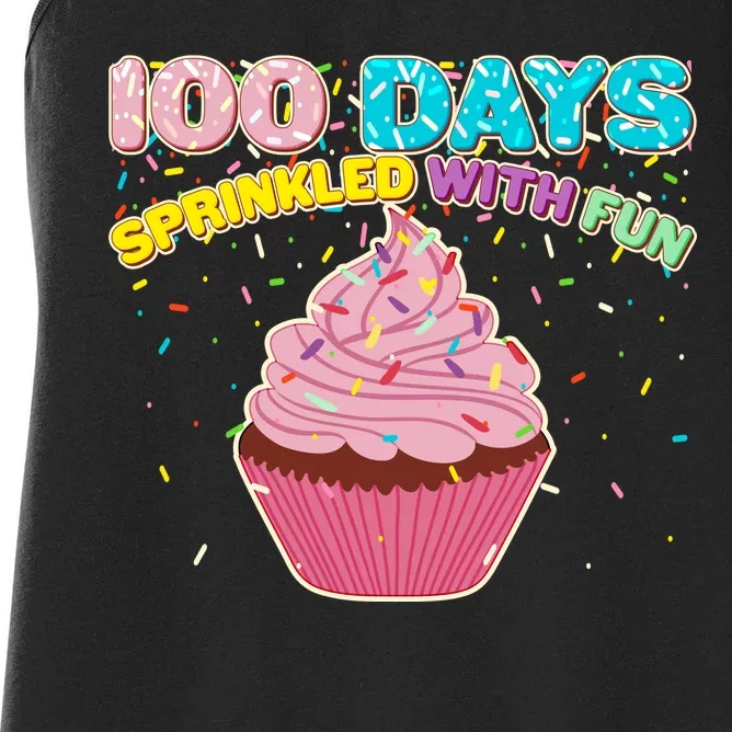 100 Days Sprinkled With Fun Cupcake Women's Racerback Tank