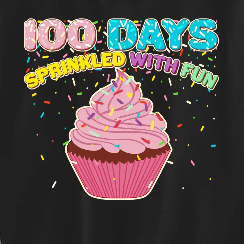 100 Days Sprinkled With Fun Cupcake Kids Sweatshirt