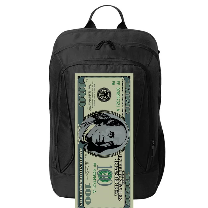 100 Dollar Bill - $100 - Benjamin Franklin Money City Backpack