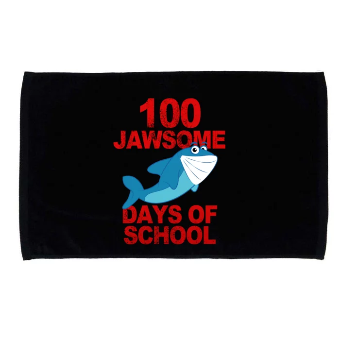 100 Jawsome Days Of School Shark Microfiber Hand Towel