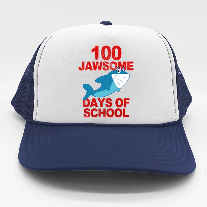 100 Jawsome Days Of School Shark Trucker Hat