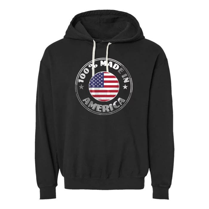 100% Made In America Garment-Dyed Fleece Hoodie