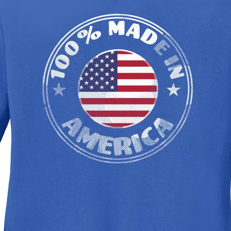 100% Made In America Ladies Long Sleeve Shirt