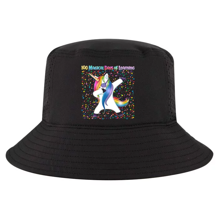 100 Magical Days of Learning Dabbing Unicorn Cool Comfort Performance Bucket Hat