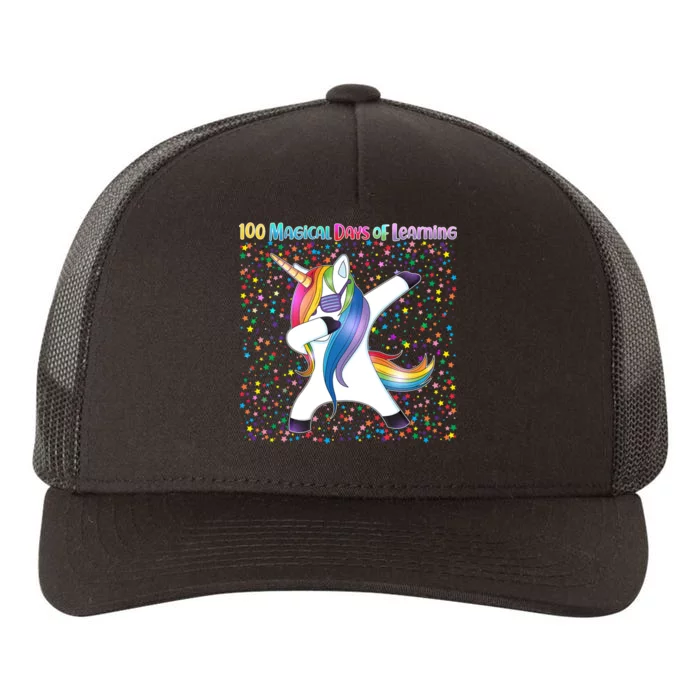 100 Magical Days of Learning Dabbing Unicorn Yupoong Adult 5-Panel Trucker Hat