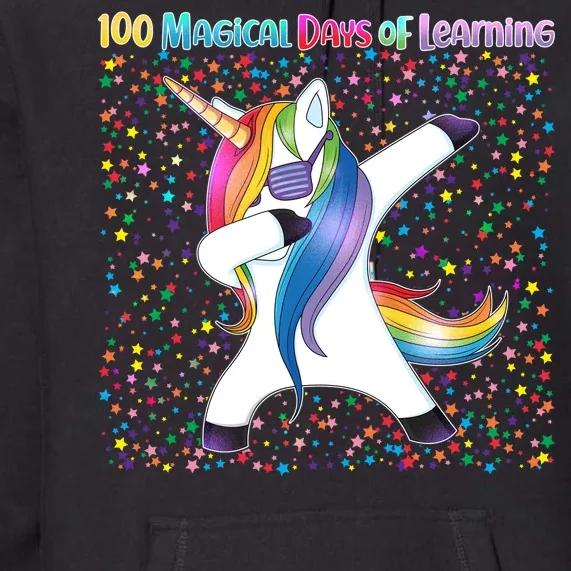 100 Magical Days of Learning Dabbing Unicorn Premium Hoodie