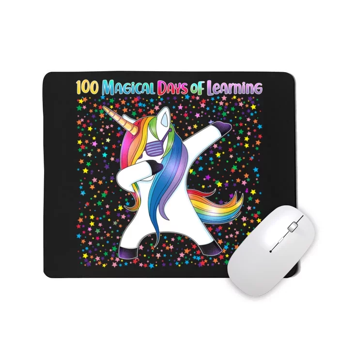 100 Magical Days of Learning Dabbing Unicorn Mousepad