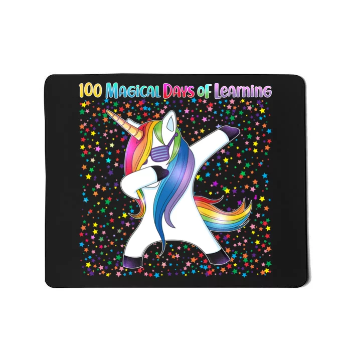 100 Magical Days of Learning Dabbing Unicorn Mousepad