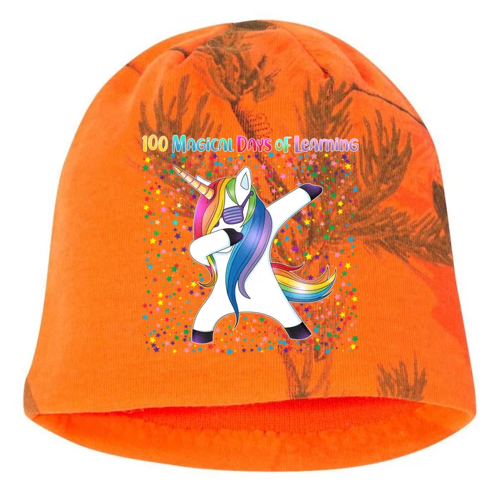 100 Magical Days of Learning Dabbing Unicorn Kati - Camo Knit Beanie