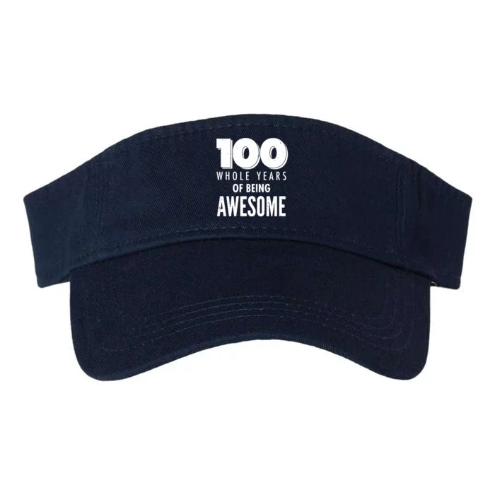 100 Whole Years Of Being Awesome Birthday Valucap Bio-Washed Visor