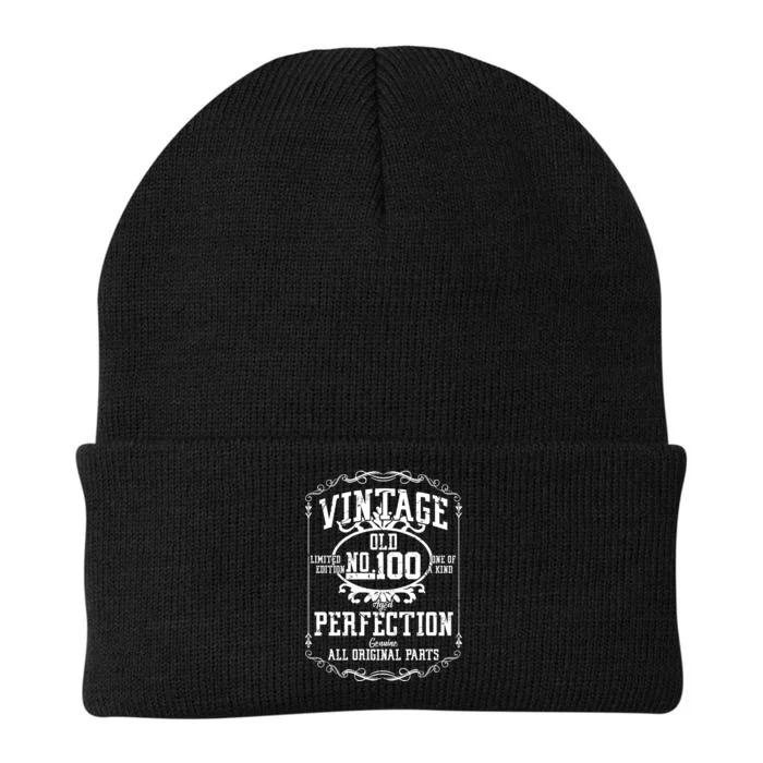 100th Birthday Genuine All Original Parts Knit Cap Winter Beanie