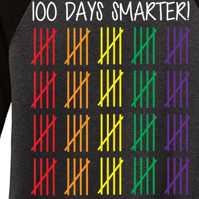 100th Day of School Women's Tri-Blend 3/4-Sleeve Raglan Shirt